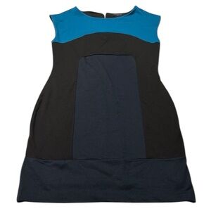 Banana Republic Blue and Black Sheath Dress Sleeveless